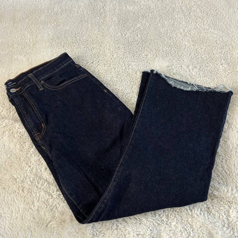 Gap Womens 70's Flare Dark Denim Jeans 14 Casual Cotton Preppy Teacher Business - Picture 1 of 7